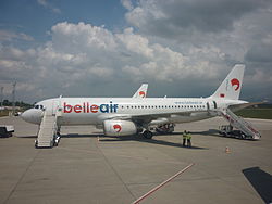 Belleair A320 F-ORAE Tirana.jpg