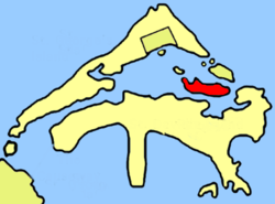 Lage von Smith's Island (rot markiert) innerhalb der Bermudas