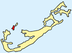 Lage der Insel innerhalb der Bermudas