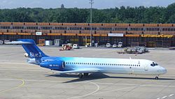 Eine Boeing 717-200 der Blue1