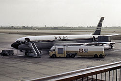 Eine Boeing 707 der BOAC