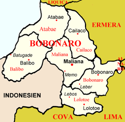 Balibo im Westen des Distrikt Bobonaro