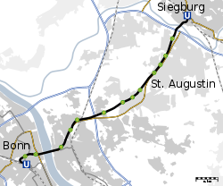 Strecke der Siegburger Bahn