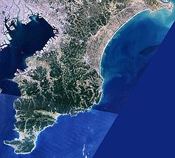 Landsat-Aufnahme der Bōsō-Halbinsel