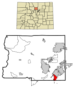 Boulder County Colorado Incorporated and Unincorporated areas Superior Highlighted.svg