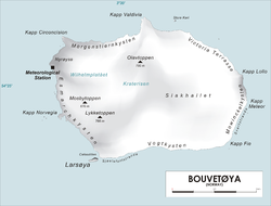 Karte der Bouvetinsel