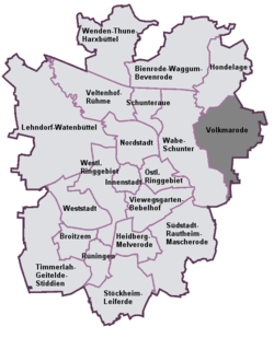 Lage des Stadtbezirks Volkmarode