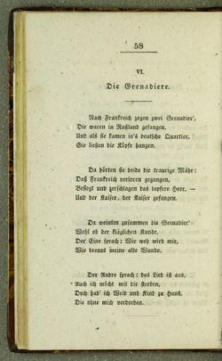 Die Grenadiere im Buch der Lieder von 1827