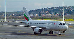 Ein Airbus A319-100 der Bulgaria Air