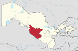 Lage der Provinz Buxoro in Usbekistan
