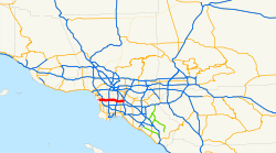 Streckenverlauf der Interstate 105 (CA)