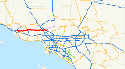 Karte der California State Route 118