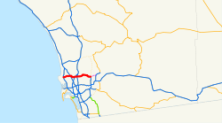 Karte der California State Route 52