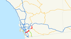 Karte der California State Route 54