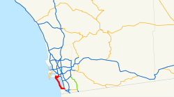 Karte der California State Route 75