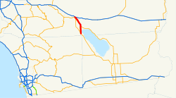 Karte der California State Route 86S