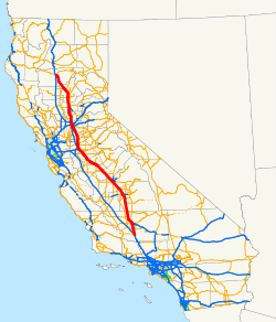 Karte der California State Route 99