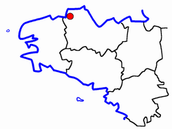 Lage des Kantons Lannion