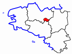 Lage des Kantons Merdrignac