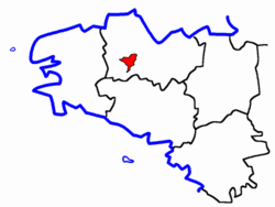Lage des Kantons Saint-Nicolas-du-Pélem
