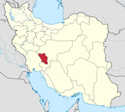 Lage der Provinz Tschahār Mahāl und Bachtiyārī im Iran