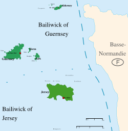 Karte der Kanalinseln