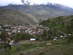 Blick auf die Ortschaft Charazani