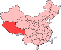 Tibet innerhalb Chinas