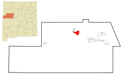 Cibola County New Mexico Incorporated and Unincorporated areas Grants Highlighted.svg