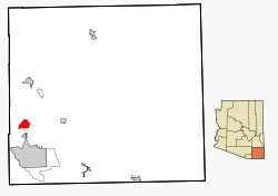 Cochise County Incorporated and Unincorporated areas Whetstone highlighted.svg