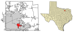 Collin County Texas Incorporated Areas Parker highlighted.svg