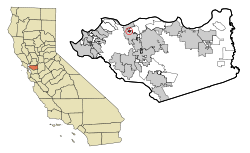 Contra Costa County California Incorporated and Unincorporated areas Mountain View Highlighted.svg