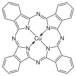 Struktur von Kupferphthalocyanin