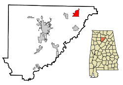 Cullman County Alabama Incorporated and Unincorporated areas Baileyton Highlighted.svg