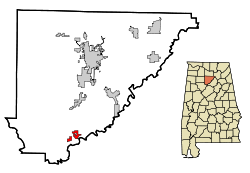 Cullman County Alabama Incorporated and Unincorporated areas Colony Highlighted.svg