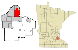 Dakota County Minnesota Incorporated and Unincorporated areas Inver Grove Heights Highlighted.svg