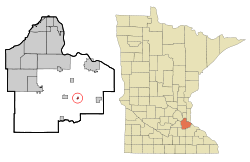 Dakota County Minnesota Incorporated and Unincorporated areas New Trier Highlighted.svg