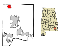 Dale County Alabama Incorporated and Unincorporated areas Ariton Highlighted.svg