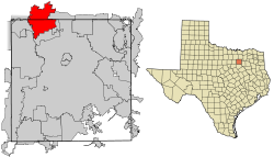 Dallas County Texas Incorporated Areas Carrollton highighted.svg