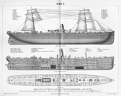 Dampfschiff Frisia um 1880/1890