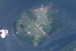 Landsat-Bild von Daru Island