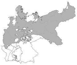 Lokalisation fehlt, Lagekarten sind ggw. noch in Bearbeitung. Die Karte zeigt das Deutsche Reich mit Hervorhebung ganz Preußens