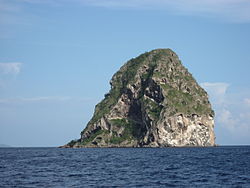 Rocher du Diamant, von Martinique aus gesehen