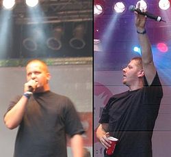 Tatwaffe (links) und Def Benski Obiwahn (rechts) live im Jahr 2005