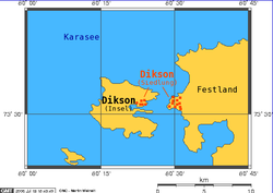 Karte von Dikson