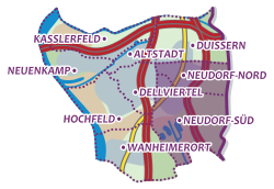 Karte von Neudorf-Nord, -Süd