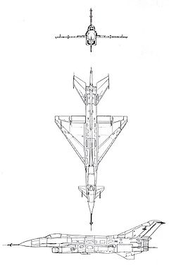 Zeichnung einer Mikojan-Gurewitsch E-8