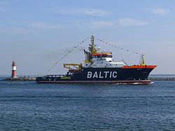 Die Baltic läuft in Warnemünde ein (September 2010)