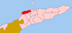 Lage des Distrikts Liquiçá
