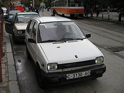 Eastern European car, unknown model, seen in Sofia, Bulgaria 2005.jpg
